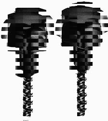 Lobed Knob: 63 mm Head Dia, 7 Points, Thermoplastic Elastomer